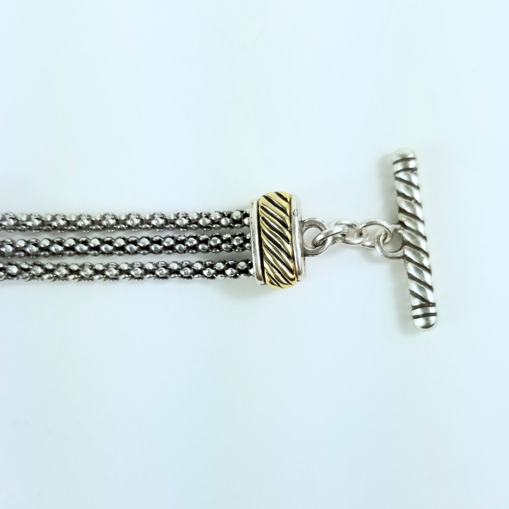 Brighton Two Tone Reversible Crystal Bracelet Retired - Picture 5 of 11
